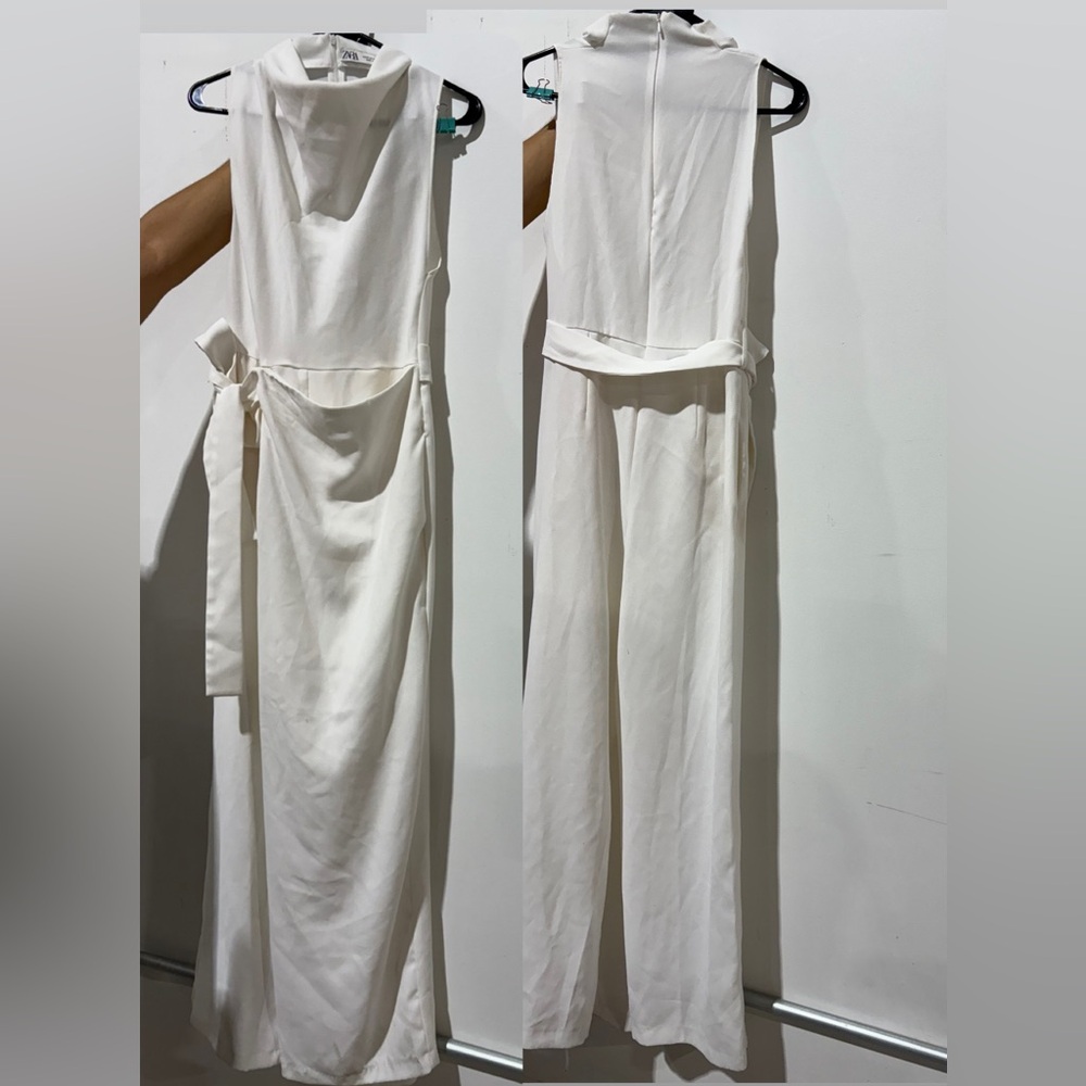 Zara Ivory Sleeveless Jumpsuit
